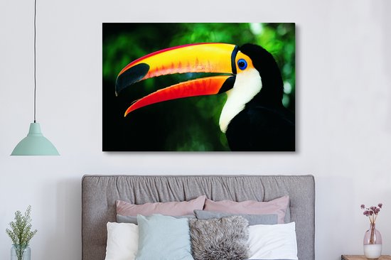Tableau sur toile Toucan de près - 150x100 cm - Décoration murale