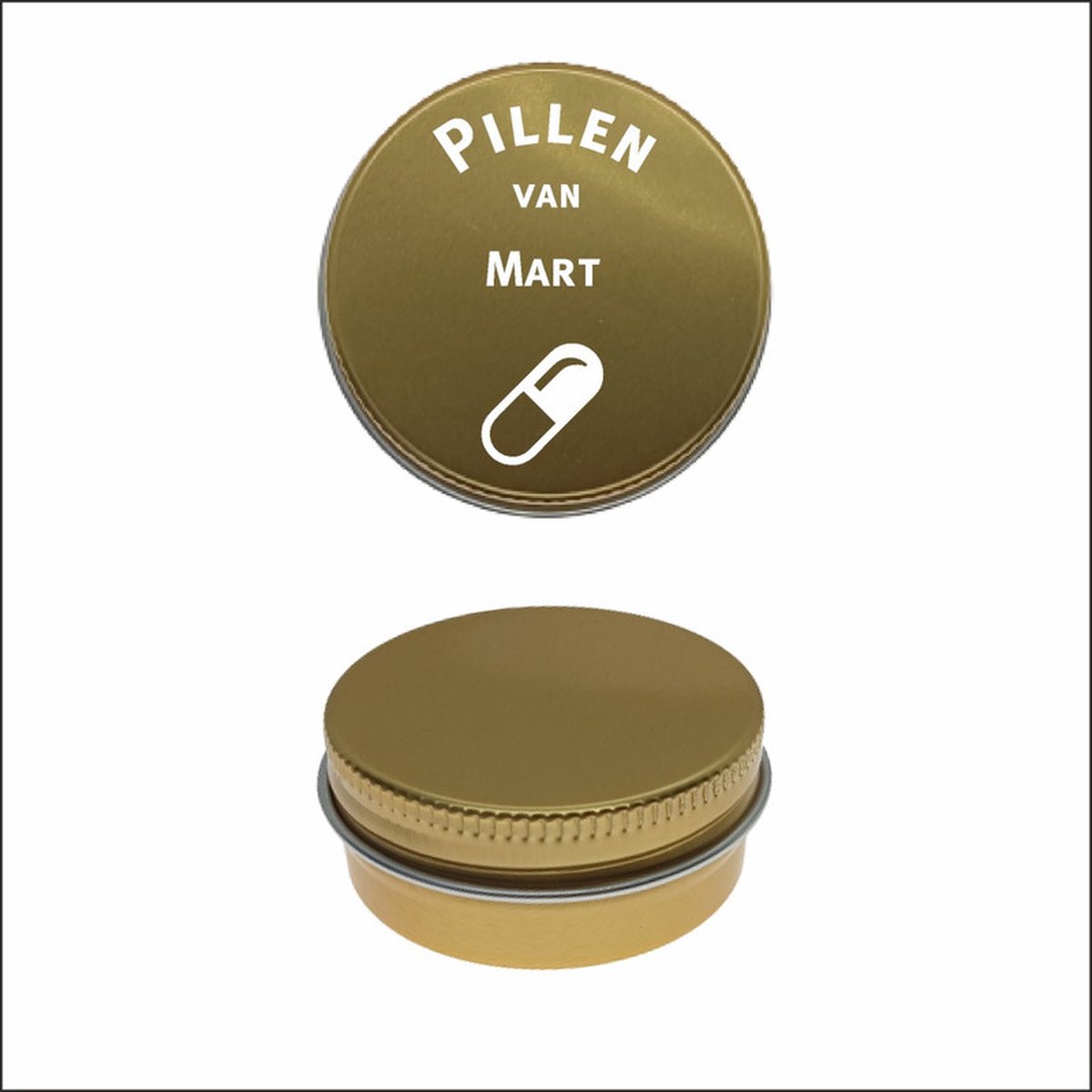 Goedkoopste Pillen Blikje Met Naam Gravering - Mart