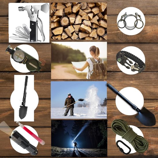 Kit de survie, 262 pièces d'équipement de survie et