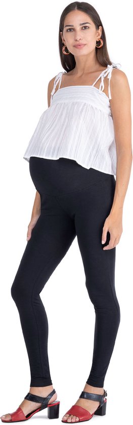 Mamsy - Vienna - Legging de maternité d'hiver rembourré en coton - Zwart - 3XL
