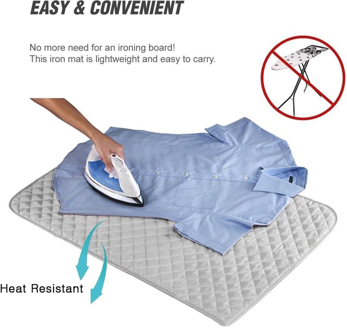 IJzeren rust, antislip hittebestendige siliconen strijkplaat pad mat lade schotel mat pot standaard (geel