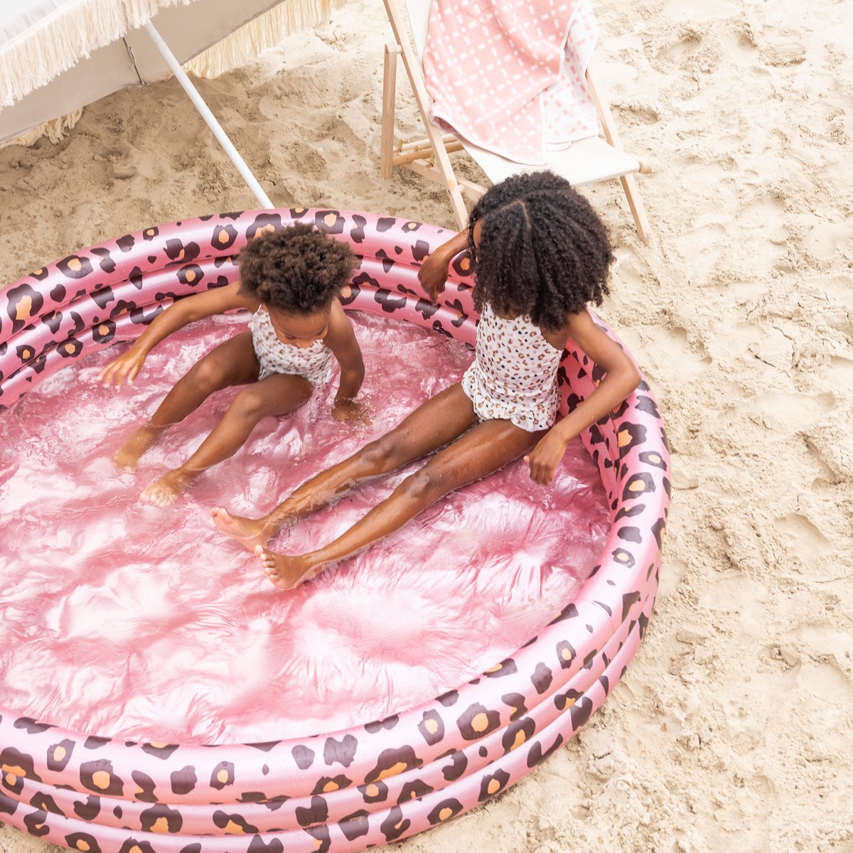 Swim Essentials - Kinder Zwembad - Ø 150 cm - Rosé/Goud Panterprint Kinder Zwembad Ø 150 cm — afbeelding 7