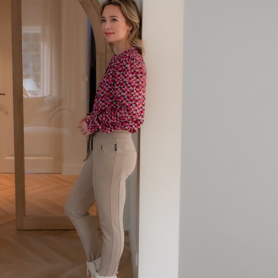 Beige Broek/Pantalon van Je m'appelle - Dames - Maat 44 - 5 maten beschikbaar