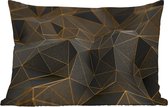 Buitenkussens - Tuin - Abstract - Goud - 3D - Luxe - Kunst - 50x30 cm