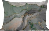 Buitenkussens - Tuin - Goud - Marmer - Groen - luxe - Glitter - Marmerlook - 50x30 cm