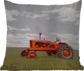 Tuinkussen - Tractor - Wielen - Vintage - 40x40 cm - Weerbestendig