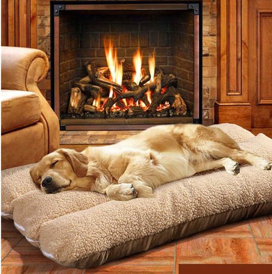 Hondenbed, hondenkussen, dierenbed, hondenmand, slaapplaats, hondensofa voor kleine en grote honden, afneembare en afwasbaar, eco, 105 x 75 x 17 cm