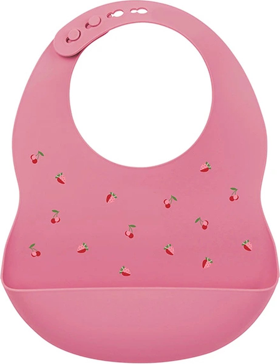 Goedkoopste Nattou - Slabbetje - Siliconen - Aardbei / Kers