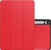 Hoesje Geschikt voor Samsung Galaxy Tab S9 FE Hoesje Case Hard Cover Hoes Book Case Met Uitsparing Geschikt voor S Pen - Rood