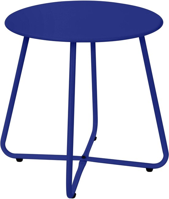 Table d'appoint 52x46 cm Métal Blauw ML Design
