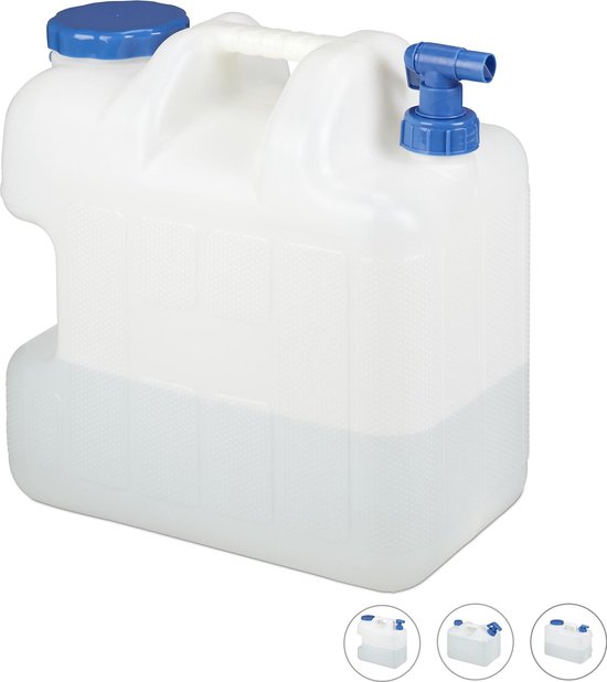 produceren mentaal een experiment doen Relaxdays jerrycan met kraan - voor drinkwater - BPA-vrij - water-jerrycan  met kraantje - 25 Liter | bol.com