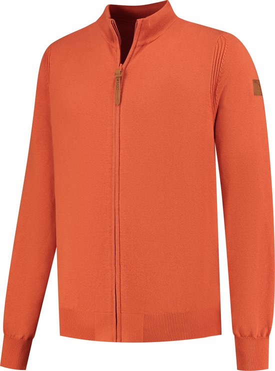 MGO Ian - Cardigan Homme Maille Fine - Oranje - Taille XL