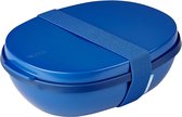 Lunchbox Ellipse Duo - meal prepbox voor volwassenen en slabox om mee te nemen - broodtrommel voor een gezonde lunch - ideaal voor sandwiches en salades - 825 ml + 600 ml - levendig blauw