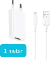 USB Oplader geschikt voor iPhone 8 t/m 14- Power Adapter - Gmedia - Inclusief USB naar Lightning Kabel - USB adapter - Wit