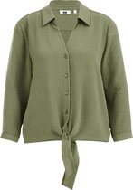 WE Fashion Dames blouse met knoopdetail