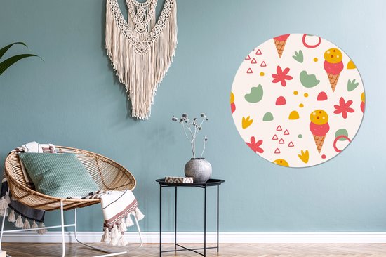 Cercle mural - Plastique - Glace - Design - Été - ⌀ 90 cm - Cercle mural