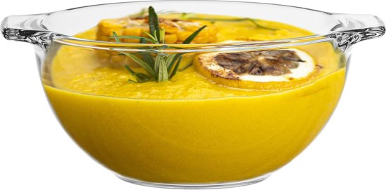 Bol en Verres avec anse - lot de 6 pièces - bol à soupe - bol de service - bol à dessert - 475ml