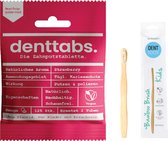 Denttabs Kids - Comprimés de Dentifrice - Fraise - Brosse à dents pour enfants - Extra douce - Bamboe