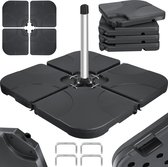 KESSER® Parasoltegel Parasolvoet vulbaar tot 60 liter / 80 kg met water of zand Inclusief metalen verbinders - Zwart