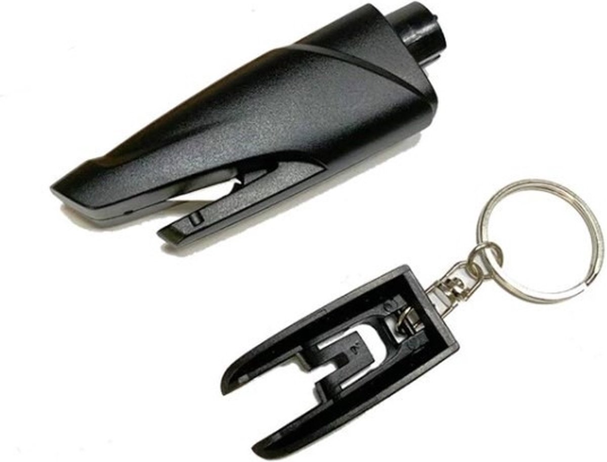 VCTparts® Veiligheids Glasbreker & Gordelsnijder Sleutelhanger [Raambreker - Noodhamer]