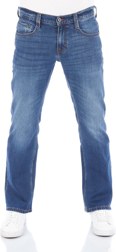 Mustang Heren Jeans Broeken Oregon Bootcut bootcut Fit Blauw 38W / 30L Volwassenen Denim Jeansbroek