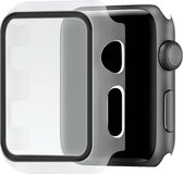 Telefoonglaasje Hoesje met screenprotector - Geschikt voor Apple Watch 4\ Apple Watch 5\ Apple Watch 6\ Apple Watch SE - 44mm - Transparant