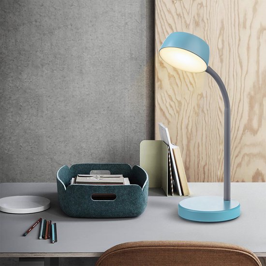 Home Sweet Home - Moderne Led Bureaulamp College - verstelbare LED Leeslamp met schakelaar - Blauw - 14/14/34cm - 5W 3000K 420lm - geschikt voor van Home Sweet Home — afbeelding 5