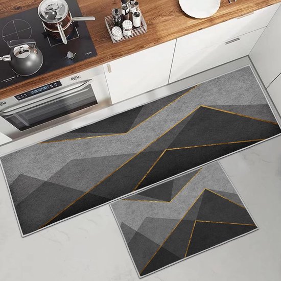 Tapijtloper voor keuken, antislip, wasbaar, loper, lang, tapijt