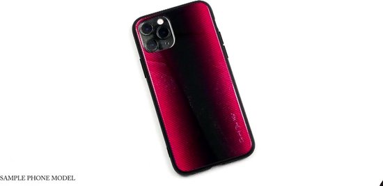 Coque Cadorabo pour Apple iPhone XR - Look rayé en VIOLET COBALT - Coque de protection en verre trempé et silicone TPU