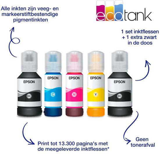 Epson EcoTank ET-5150 - All-In-One Printer - Inclusief inkt