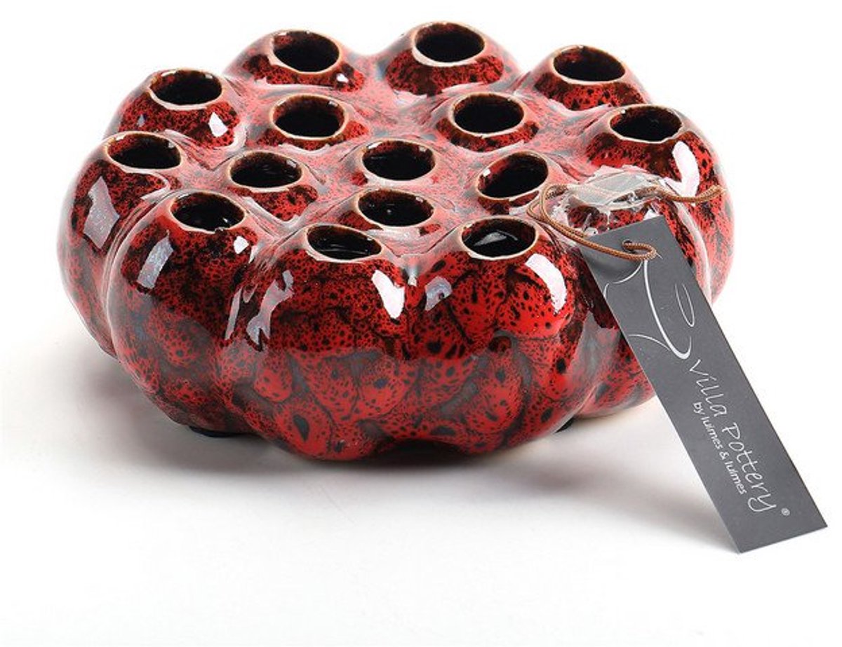 Villa Pottery Vaas 'Aruba' (Rood)