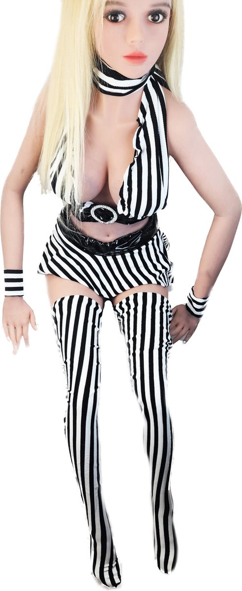 Goedkoopste BamBella ® Sexy Erotische Gogo dans Kleding set - Onesize - pak vrouwen zwart wit