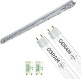 Luminaire Fluorescent LED Etanche avec Tubes T8 - Velvalux Strela - 150cm - Double - Connectable - Etanchéité IP65 - OSRAM - SubstiTUBE Value EM 840 - 38,2W - Wit Naturel 4000K | Remplace 116W