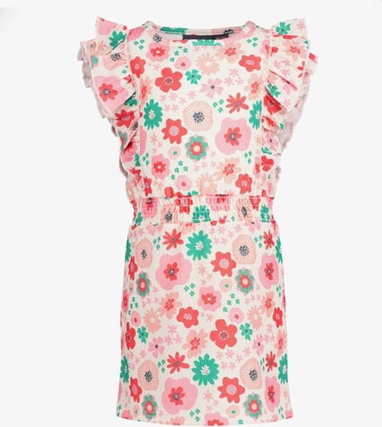 TwoDay meisjes jurk roze met bloemenprint - Maat 92