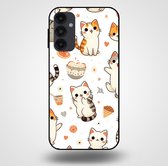 Smartphonica Telefoonhoesje voor Samsung Galaxy A34 5G met katten opdruk - TPU backcover case katten design / Back Cover geschikt voor Samsung Galaxy A34 5G
