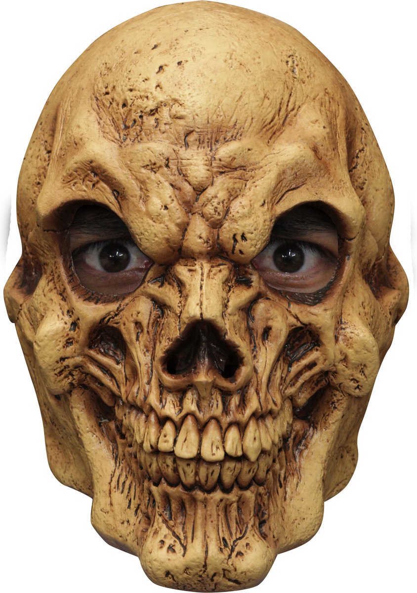 Partychimp Skelet Skull Schedel Volledig Hoofd Halloween Masker voor bij Halloween Kostuum Volwassenen Carnaval - Latex - One size
