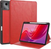 Case2go - Hoes geschikt voor Lenovo Tab M11 - TB-330FU (2024) - Ultimate Business Book Case - 11 Inch - Rood