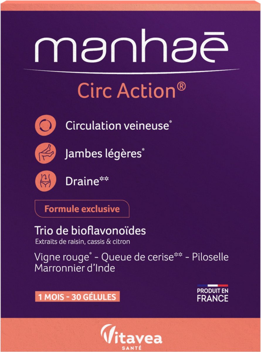Goedkoopste Vitavea Manhaé Circ Action 30 Capsules