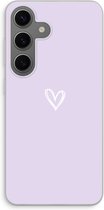 Case Company® - Hoesje geschikt voor Samsung Galaxy S24 hoesje - Klein hartje paars - Soft Cover Telefoonhoesje - Bescherming aan alle Kanten en Schermrand
