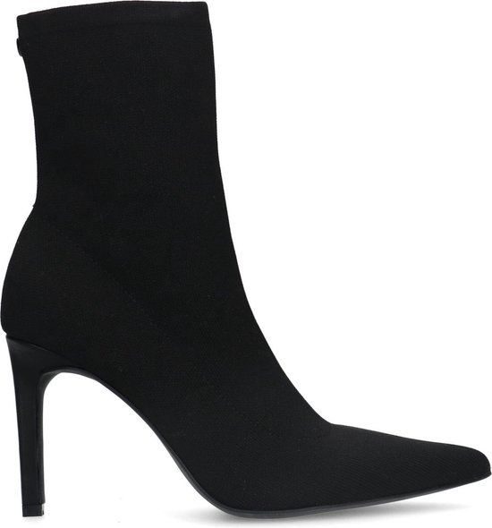 Sacha - Dames - Zwarte sock boots met naaldhak - Maat 40