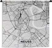 Wandkleed - Wanddoek - Kaart - Stadskaart - Duitsland - Neuss - Plattegrond - 150x150 cm - Wandtapijt