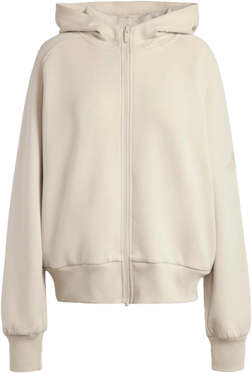 Adidas soft lux hoodie in de kleur ecru. Creme