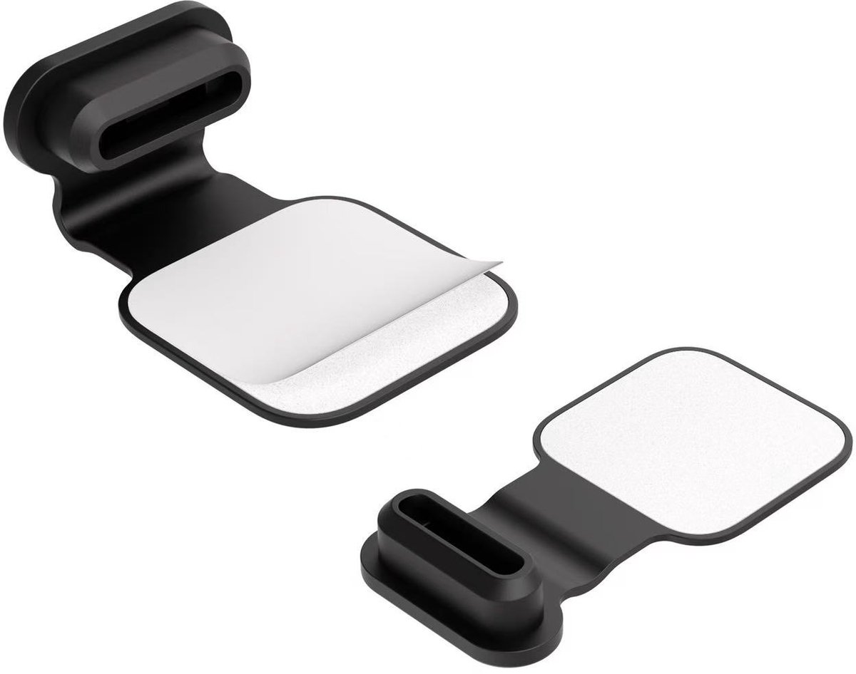 Fyfanie- 3 stuks - Zwart -Type C-poort stofstoppers-USB C stofkap doppen-anti-stof oplaadpoort- stekker siliconen stofbeschermers met verwijderbare kleefstof compatibel met alle smartphones