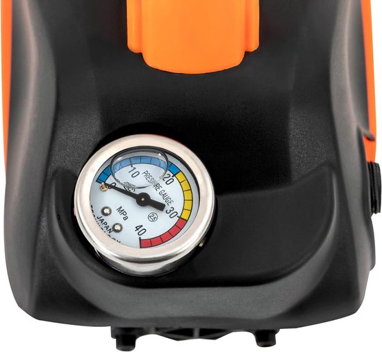 Elektrische Hogedrukreiniger - Draagbare Krachtige Reiniger - Auto Terras Tuin - Zelfaanzuigend Dubbel Gebruik - 1300 Watt - Zwart Oranje — afbeelding 5