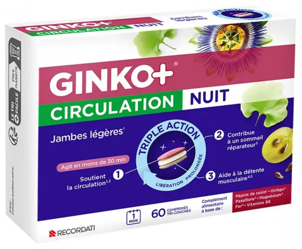 Ginkor Ginko + Circulation Nuit 60 tabletten