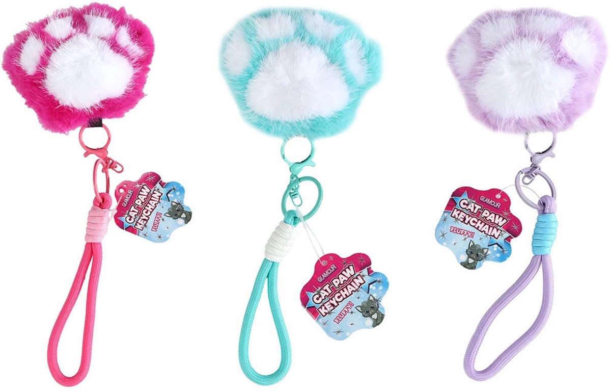 Glamour Fluffy Sleutelhanger Kattenpootje