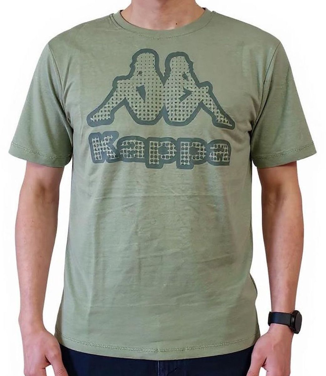 Kappa Heren Kappa Big Logo T-Shirt Groen
