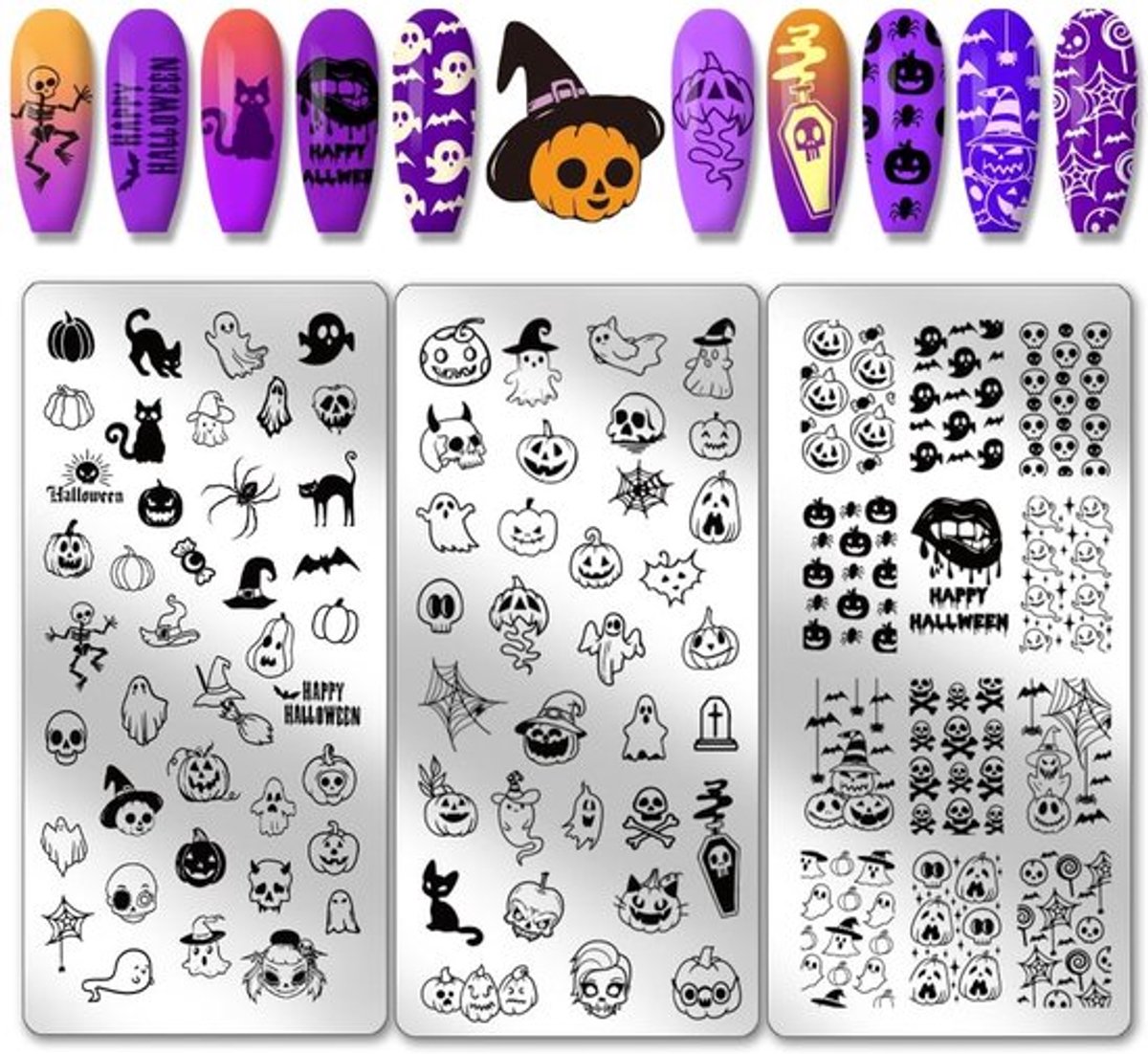 IMstore - 3 stukken halloween nail art set - nail design tools