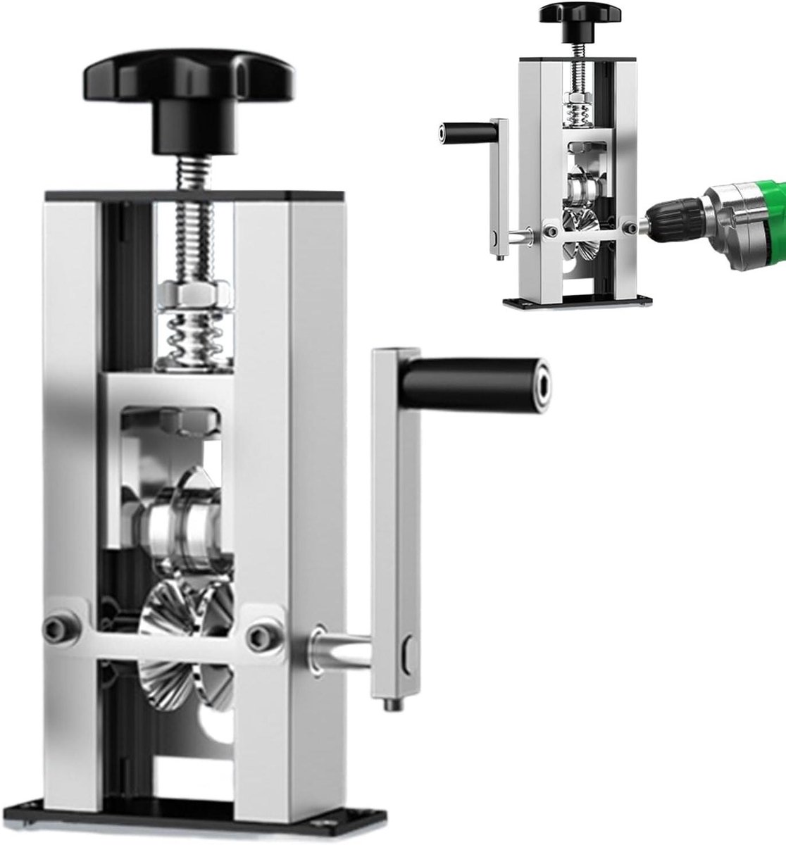 Draadstripmachine - Koper stripper - Afval verwerken - Handmatig elektrisch - 1-25 mm kabel - Zilver
