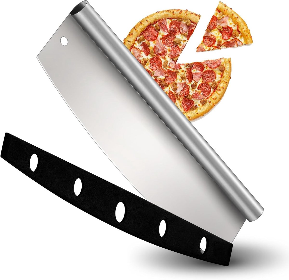 Pizzaschaar - Roestvrijstaal - 35 cm - Groot scherp lemmet - Voor pizza's